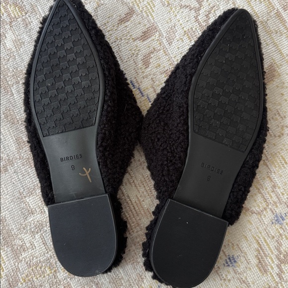 Birdies Lark Black Sherpa Mules Size 9 - Picture 6 of 10